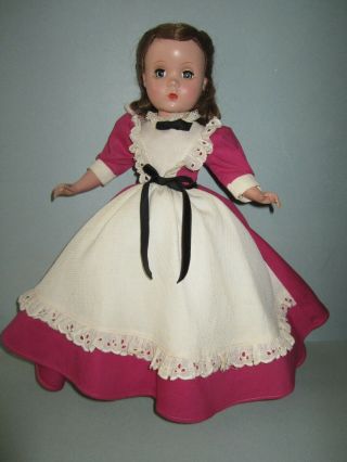 Vintage Madame Alexander Hard Plastic Maggie Face 14 " Little Women Doll Meg