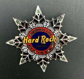 Hard Rock Cafe Las Vegas Hotel 1995 Christmas Joy To World Snowflake Staff 4774