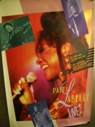 Patti Labelle Large Rare 1992 Promo Poster Live