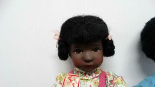 2 10 inch BLACK KATHE KRUSE TODDLER DOLLS MODELL HANNE KRUSE WITH HANG TAGS 3