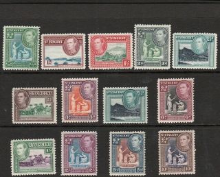 St Vincent 1938 King George Vi Stamps To Ten Shillings
