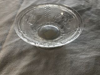 Antique Clear Pressed Glass Candy Dish 1880 