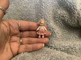 Miniature Handmade Mini 1/24th Half 1/2 Scale Girl Child Ooak Dollhouse 1/24
