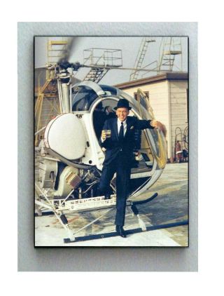 Rare Framed Frank Sinatra Booze Helicopter Vintage Photo.  Jumbo Giclée Print