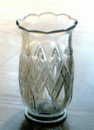 Eapg Antique Highland Glass Celery Vase Bryce Higbee & Co.  1903
