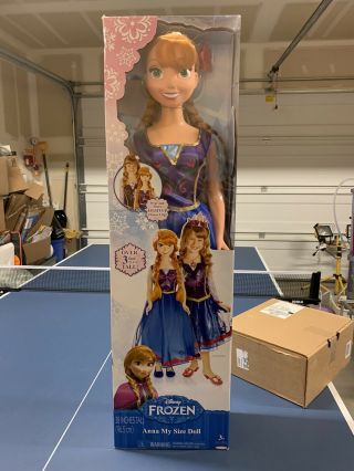 Disney Frozen My Size Anna 38 " Life Size Barbie Type Doll Over 3 Feet