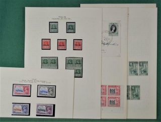 Fiji Stamps Selection On 7 Album Pages (s144)