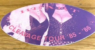 Heart 85 - 86 Cleavage Tour Backstage Pass Ann And Nancy Wilson Rare