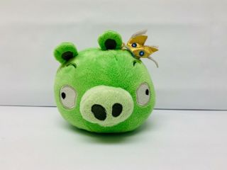 Angry Birds King Pig Plush (no Sound) Crown Green Character Toy 5 Inch