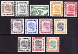 Brunei 1947 Short Set To $5,  Very Fine Cv £70