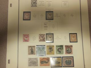 26 Labuan Stamps 1892 - 1901,  Mh On 5 Scott (?) Specialty Pages