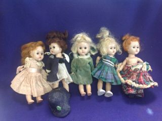 5 Vintage Vogue Ginny Doll 4 Straight Leg 1 Bent Knee 5 Signed Outfits One Money