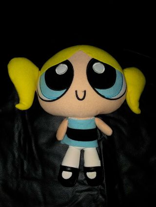 Trendmasters Powerpuff Girls Plush Stuffed Blue “bubbles " Bean Bag Doll 6” 1999