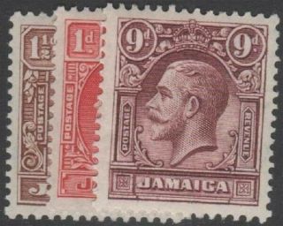Jamaica Scott 103 - 105 Sg108 - 110 Lightly Hinged