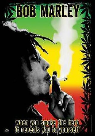Bob Marley Reggae Ska Rocksteady Smoking Fabric Poster Banner Flag 30 " X 40 "