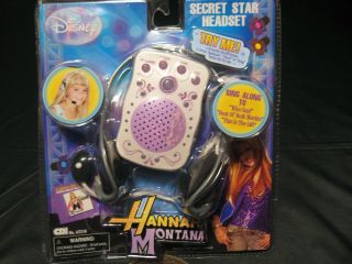 2007 Disney Hannah Montana Secret Star Headset Miley Cyrus Sing - Along Play Set