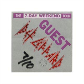 Def Leppard Guest 1992 - 1993 Concert Tour Memorabilia Collectible Backstage Pass