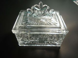 Snowflake 24 Lead Crystal Glass Trinket Box With Lid Made In France/telaflore