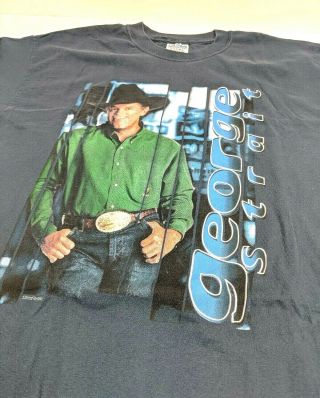 Vintage George Strait Country Music Festival T - Shirt Size Xl Gildan Blue