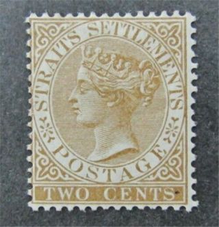 Nystamps British Straits Settlements Stamp 10 Og H $52 Signed