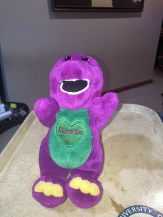 Vintage 10” Barney Dinosaur I Love You Singing Musical Plush Stuffed Toy