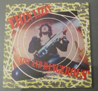 Thin Lizzy ‘live And Dangerous’ 1978 Promotional Sticker