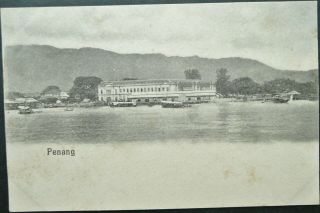 Malaya Early Picture Postcard Of Penang Wharf - See