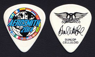Aerosmith Brad Whitford Signature White Guitar Pick - 2014 Global Warming Tour
