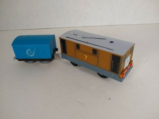 Thomas & Friends Toby Trackmaster Motorized Train With Car Mattel 2013