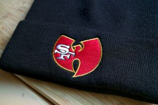 San Francisco 49ers,  Niners,  Wu Tang Clan,  Hip Hop,  90s Embroidered Beanie