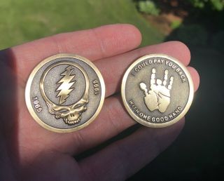 Grateful Dead Coin Collector Good Luck Poker Chip Golf Ball Market Gold Style