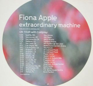 Fiona Apple 2005 Extra Machine 2 sided promotional poster Flawless Old Stock 2