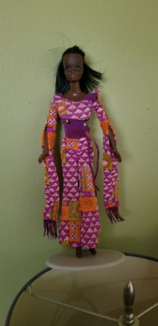 Vintage Barbie African American Black Marked Mattel Inc 1968 Taiwan Twist N Turn