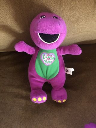 Lyons Barney Singing " I Love You " Dinosaur 10 " Plush Stuffed Animal Toy 2008