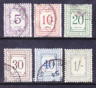 Kenya Uganda & Tanzania J9 - 12 1935 Complete Postage Due Set