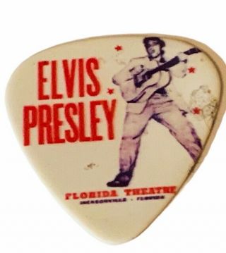 Elvis Presley Guitar Pick Concert Memorabilia Florida Theatre Vtg King Vegas