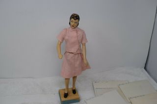 Vtg 1940s Simplicity Fashiondol Sewing Mannequin,  Patterns,  Trunk,  Clothes,  Etc 2