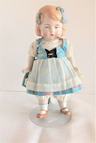Antique 7 " German Bisque Limbach Wire Jointed Doll Marked On Backed P85.  0