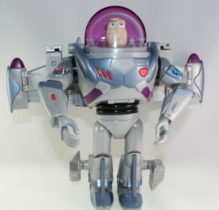 Toy Story 2 Buzz Lightyear Mega Transformer Silver 8 " Action Figure Ship Can Usa