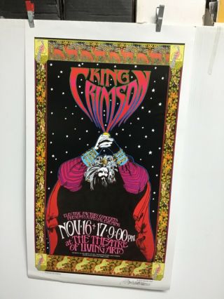 King Crimson Poster Philadelphia 2000 Concert Signed By Bob Masse