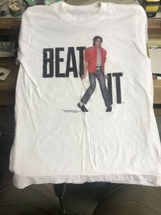 Vintage 1984 Michael Jackson Beat It T - Shirt Sm Rare