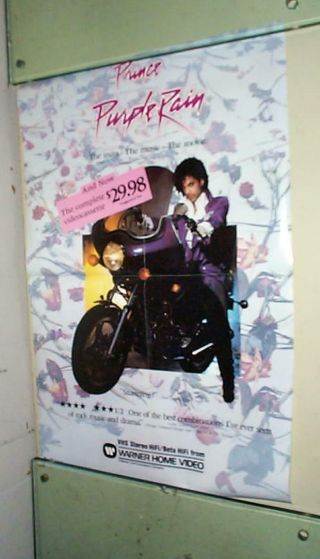 Prince Purple Rain Warner Bros Promo Poster Last One