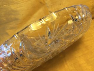 Vtg Divided Quarters Cut Crystal Glass 8 