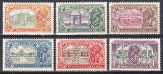 India 1931 Kgv George V Delhi Set Of 6 Scott 129 - 134 Mlh