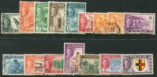 Sarawak 1950 1c - $5 Sg 171 - 185 & 186 (cat.  £48.  50)