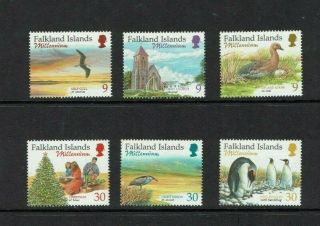 Falkland Islands: 1999 Millennium,  Birds,  Penguins,  Mnh Set