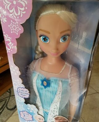 Disney Frozen Elsa Doll 38 " Tall My Size Doll Jakks Pacific 3ft