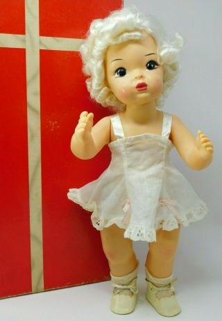 Vntg 16 " Terri Lee Platinum Blonde Doll W/ Tagged Slip Outfit,  Shoes & Box