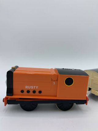 Tomy Trackmaster Motorized Thomas & Friends Train Rusty W/ Ice Cream Car Boxcar 3
