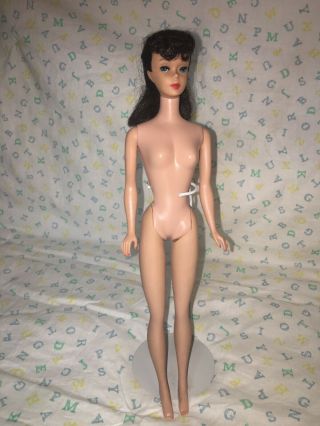 Vintage Brunette Barbie Ponytail Long Thick Black Hair Japan 5 ?